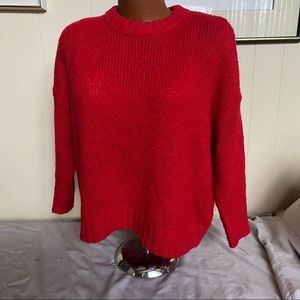 Aerie comfy cozy red crewneck oversized sweater Size S love it!! ❤️